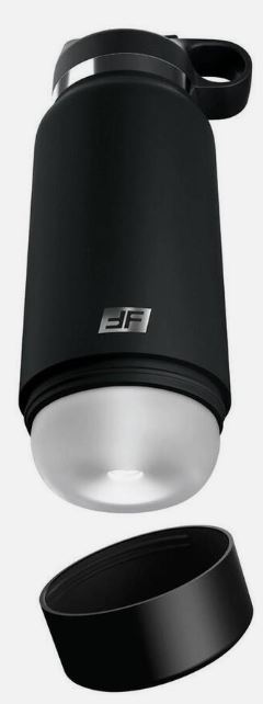 PDX PLUS FAP FLASK THRILL SEEKER DISCREET STROKER BLACK BOTTLE FROSTED