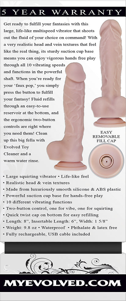 EVOLVED BIG SHOT RECHARGEABLE VIBRATING SQUIRTING DONG