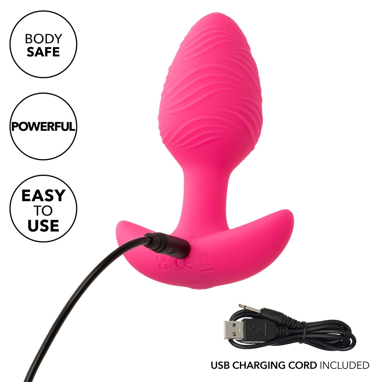 CHEEKY VIBRATING GLOW-IN-THE- DARK BUTT PLUG