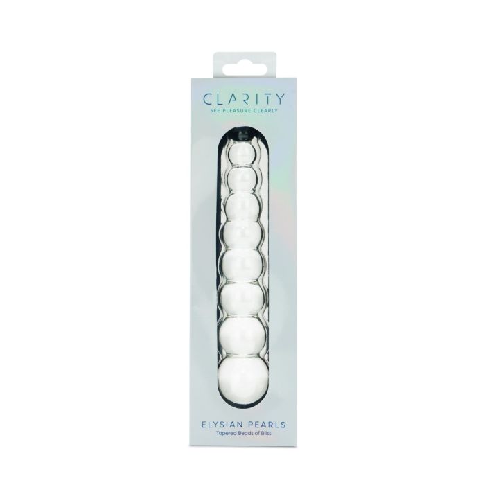 CLARITY GLASS DILDO ELYSIAN PEARLS