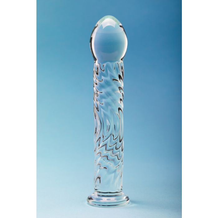 CLARITY GLASS DILDO SERAPHIC RIPPLE