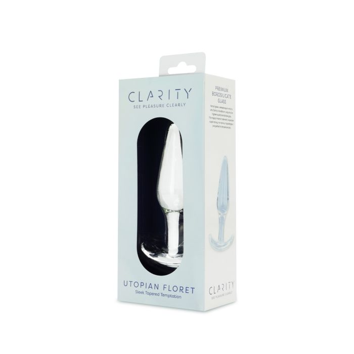 CLARITY GLASS DILDO UTOPIAN FLORET