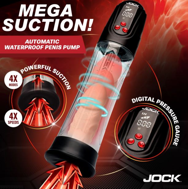 JOCK ADVANCED POWER UP DIGITAL AUTOMATIC/WATERPROOF PENIS PUM
