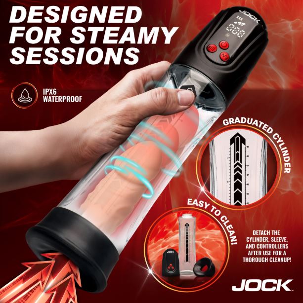 JOCK ADVANCED POWER UP DIGITAL AUTOMATIC/WATERPROOF PENIS PUM