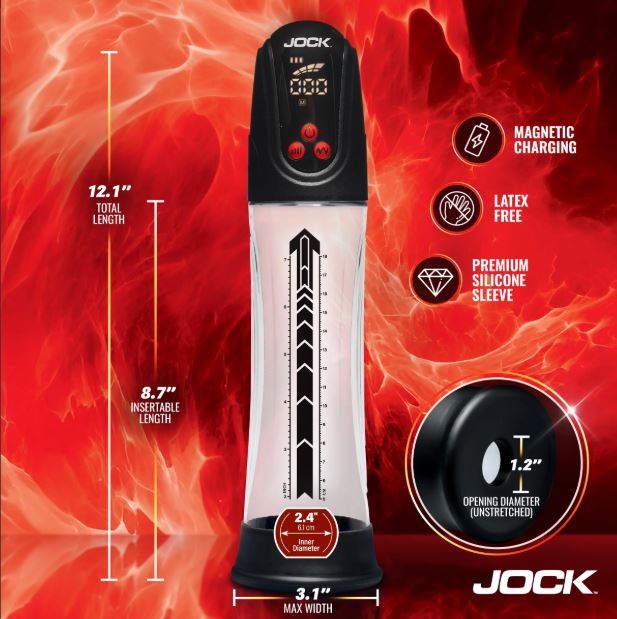 JOCK ADVANCED POWER UP DIGITAL AUTOMATIC/WATERPROOF PENIS PUM