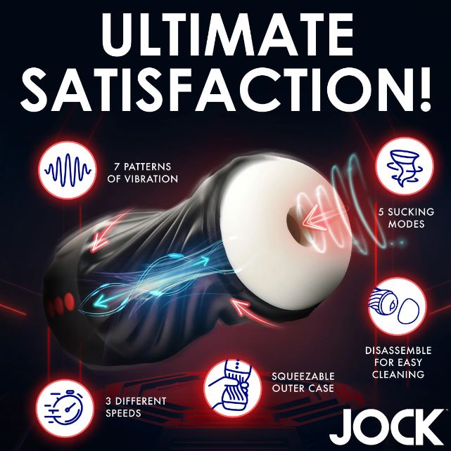 JOCK SUCKING & VIBRATING MASTURBATOR