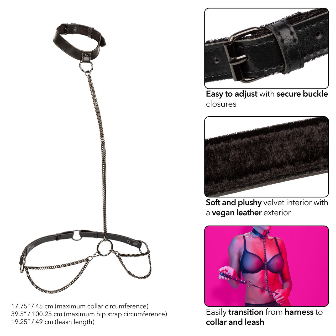 EUPHORIA CHAIN HALTER COLLAR & LEASH