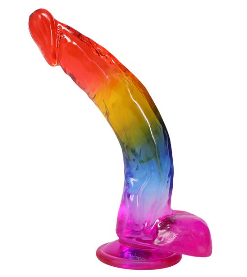 CRYSTAL JELLIES 9.5 IN DILDO RAINBOW