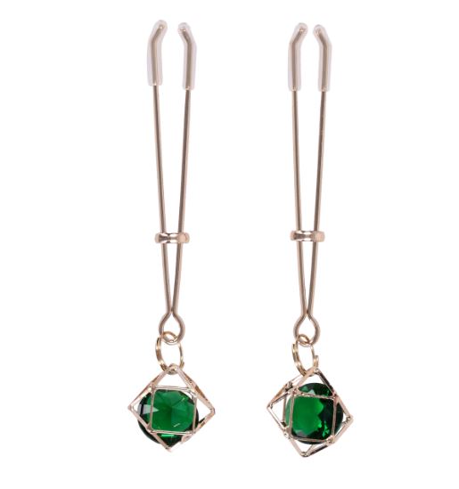 SEX & MISCHIEF INDICA CRYSTAL NIPPLE CLIPS
