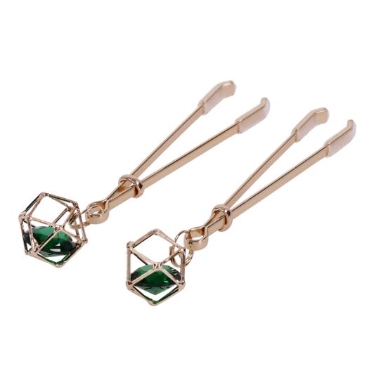 SEX & MISCHIEF INDICA CRYSTAL NIPPLE CLIPS