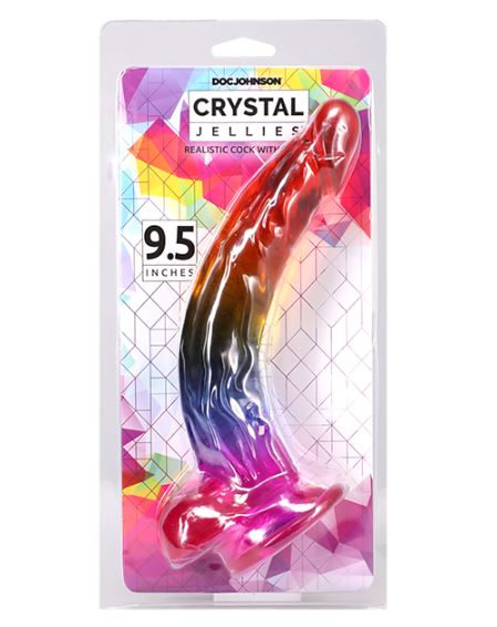 Crystal Jellies 9.5" Dildo – Rainbow