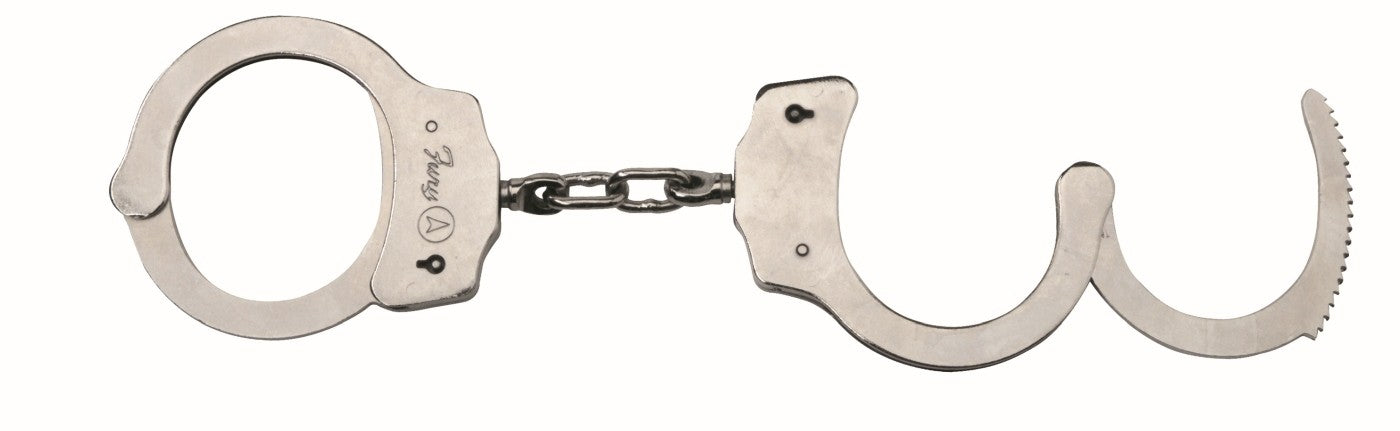 NICKEL DUAL LOCKING HANDCUFFS