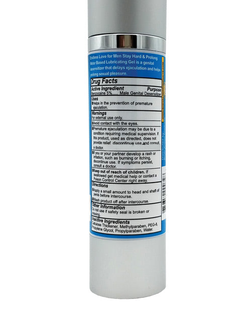 ENDLESS LOVE FOR MEN STAYHARD & PROLONG LUBRICANT 1.7 OZ.