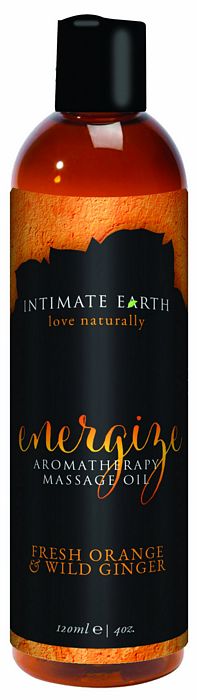 INTIMATE EARTH ENERGIZE MASSAGE OIL 4OZ