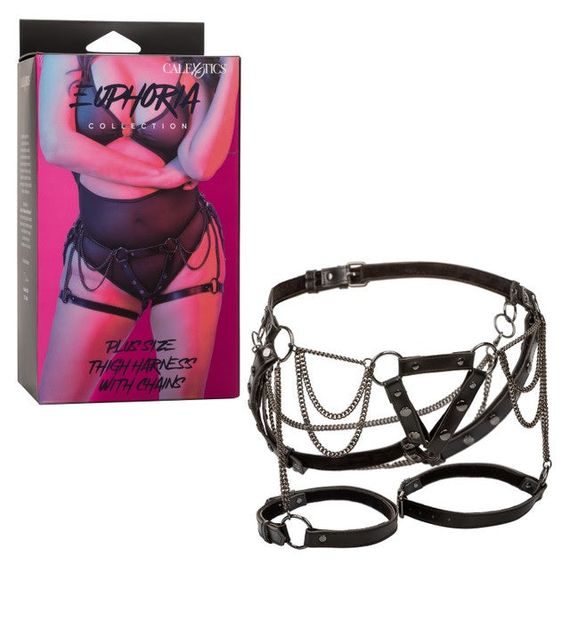 EUPHORIA THIGH HARNESS W/ CHAINS PLUS SIZE