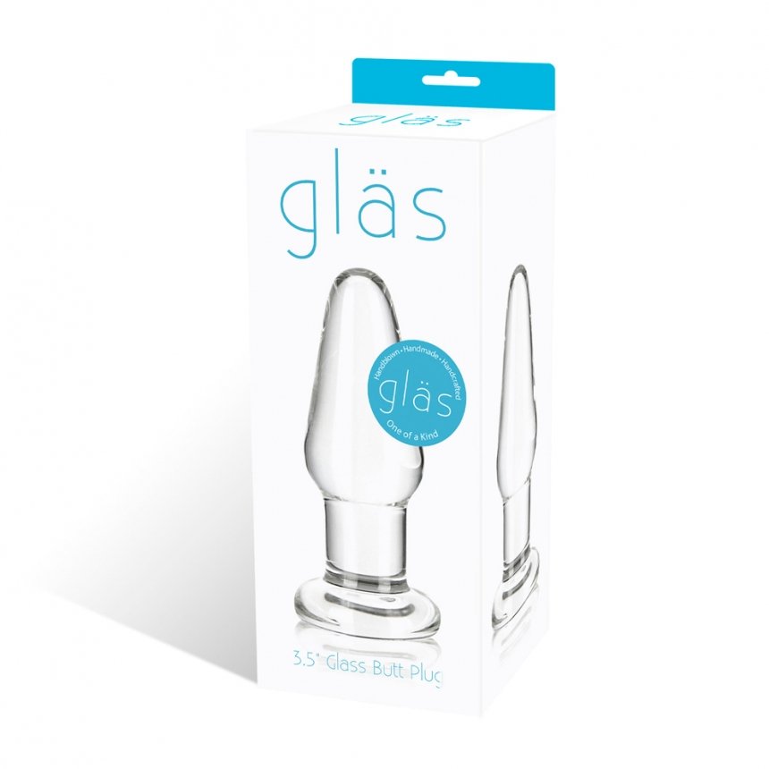 GLAS GLASS BUTT PLUG 3.5 "