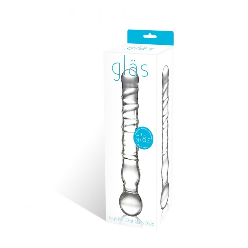 GLAS JOYSTICK CLEAR GLASS DILDO
