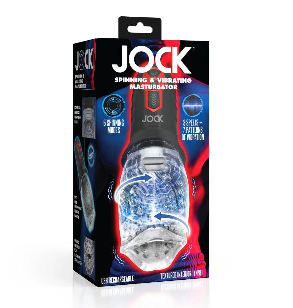JOCK SPINNING & VIBRATING MASTURBATOR