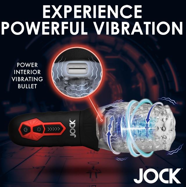 JOCK SPINNING & VIBRATING MASTURBATOR