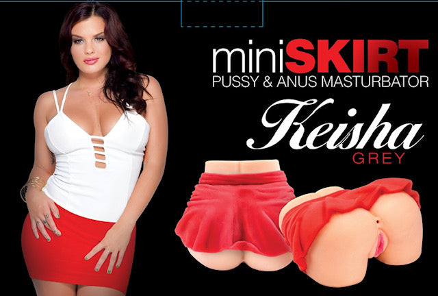 KEISHA GREY MINI SKIRT PUSSY & ANUS MASTURBATOR