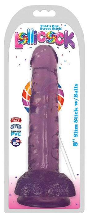 LOLLICOCK 8 SLIM STICK W/BALLS GRAPE ICE "