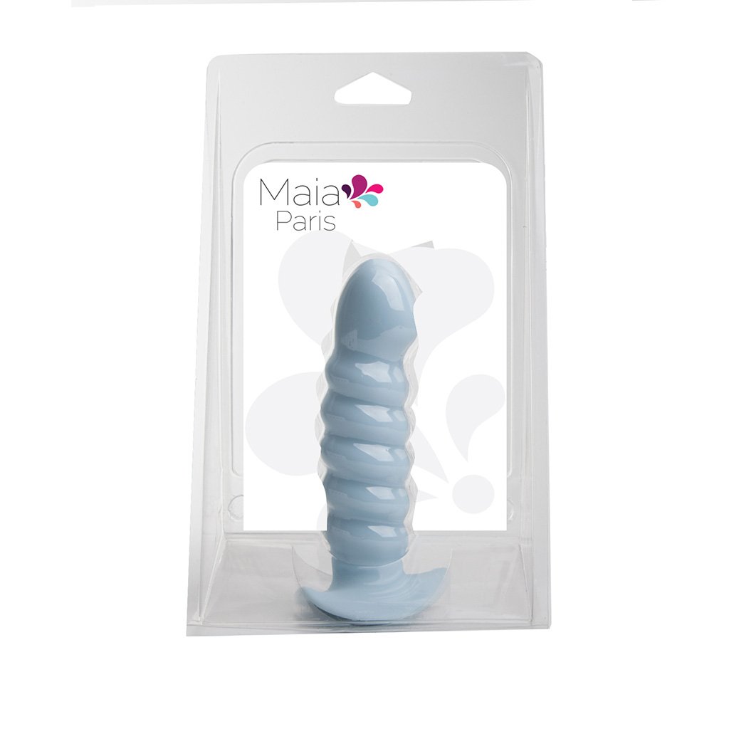 PARIS 6 SILICONE DONG PASTEL BLUE "