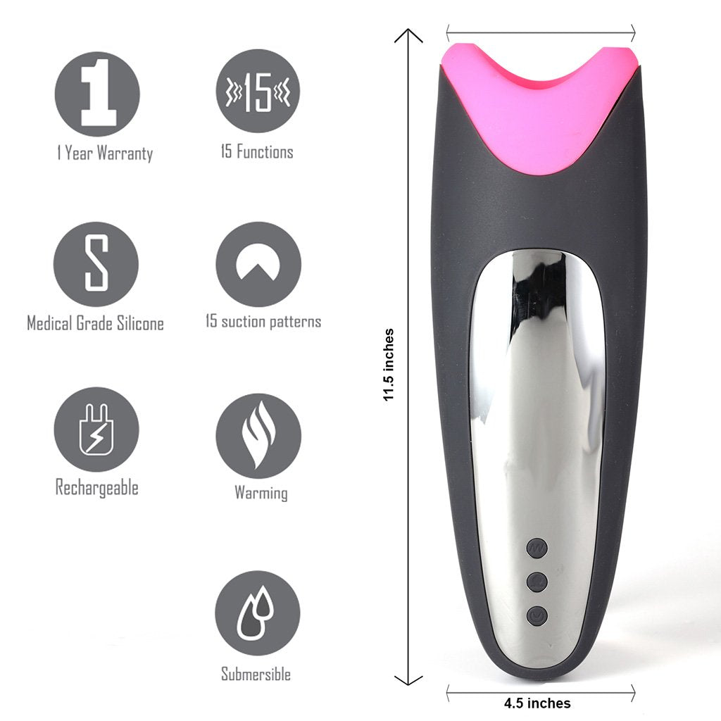 PIPER RECHARGEABLE MULTI FUNCTION MASTURBATOR W/ SUCTION