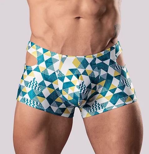 CUT IT OUT! CUTOUT SHORT BLUE XL