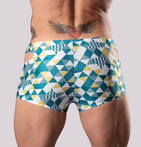CUT IT OUT! CUTOUT SHORT BLUE SMALL