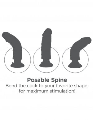 KING COCK 7 IN COCK FLESH VIBRATING