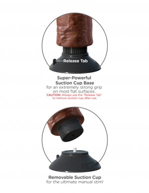 King Cock 8" Cock – Brown, Vibrating