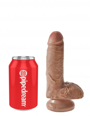King Cock 7" Cock with Balls – Tan
