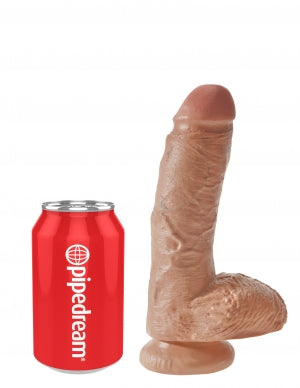 King Cock 8" Cock with Balls – Tan