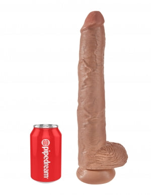 KING COCK 14 IN COCK W/BALLS TAN