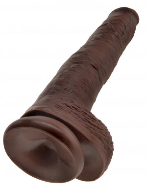 King Cock 14" Cock With Balls – Brown