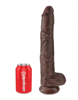 King Cock 14" Cock With Balls – Brown