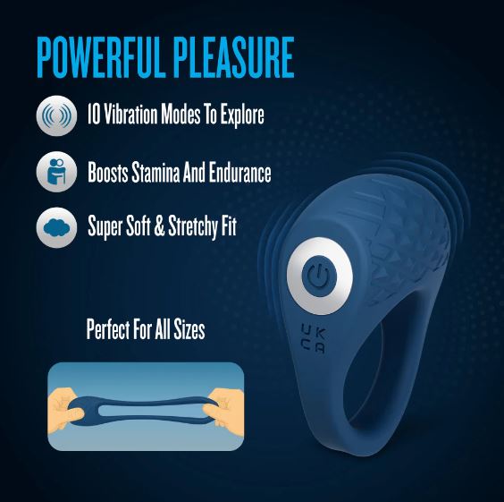PERFORMANCE PLUS FLEX PRO VIBRATING COCK RING BLUE
