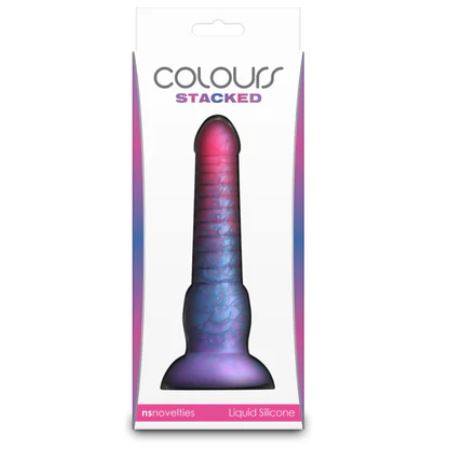 COLOURS STACKED 6IN DILDO PINK/BLUE
