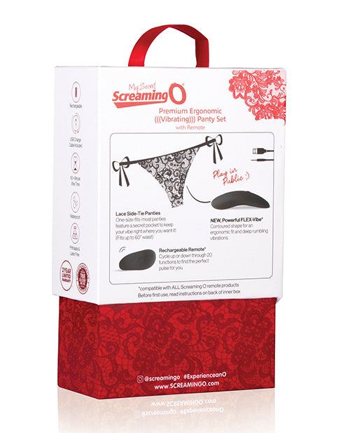 PREMIUM ERGONOMIC VIBRATING PANTY SET W/ REMOTE