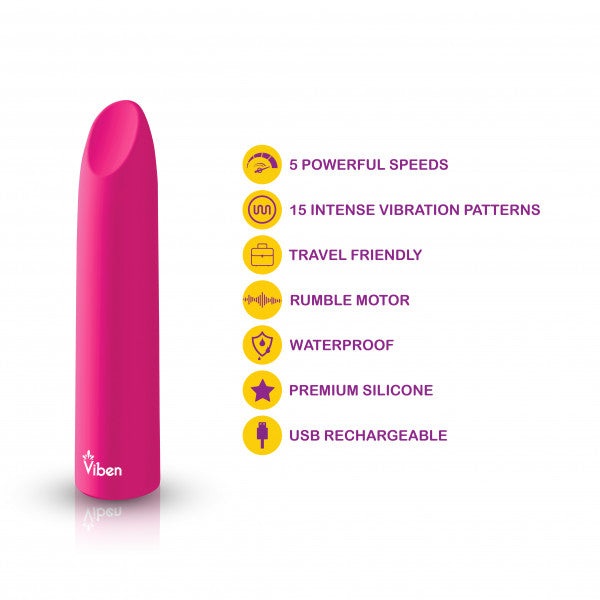 FIXATION HOT PINK POWERFUL LIPSTICK BULLET VIBE