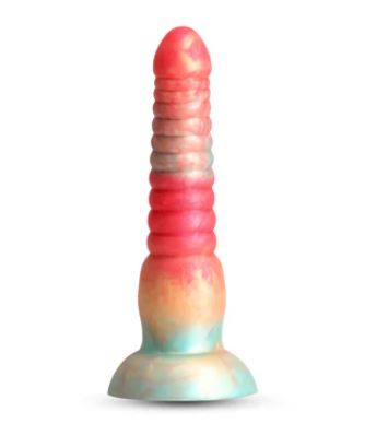 COLOURS STACKED 6IN DILDO RED/GOLD