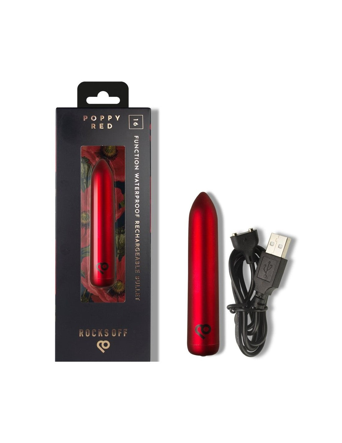 POPPY RED RECHARGEABLE BULLET