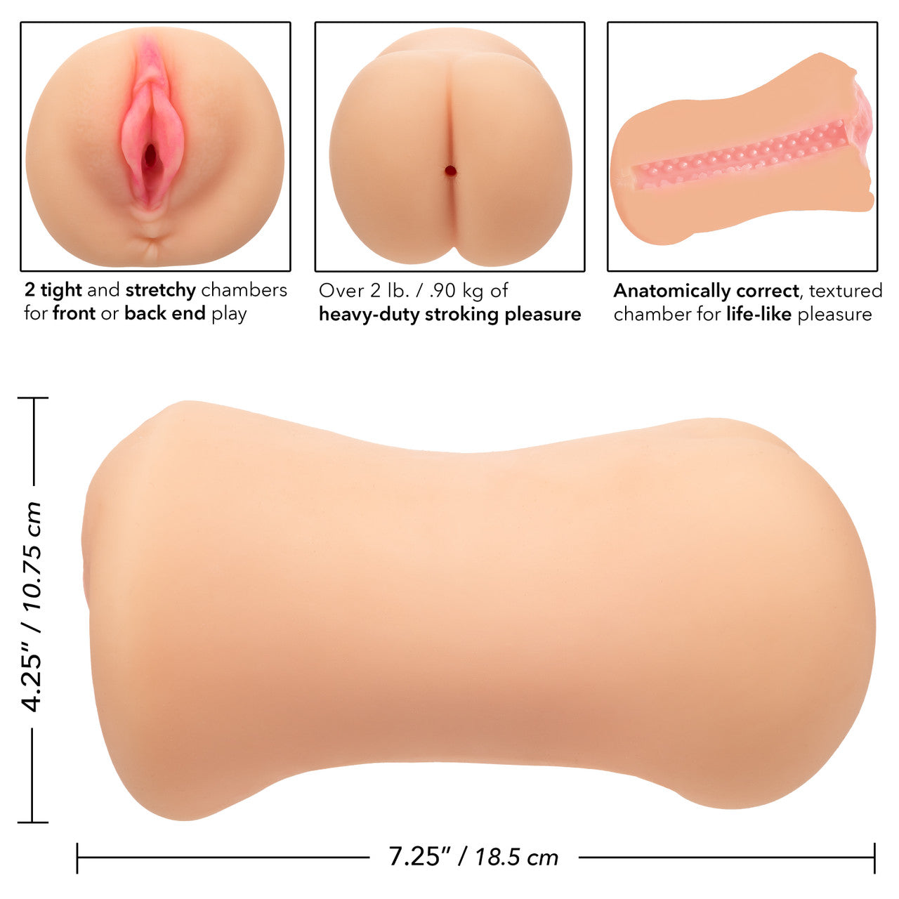 STROKE IT DUAL ENTRY PUSSY & ASS IVORY