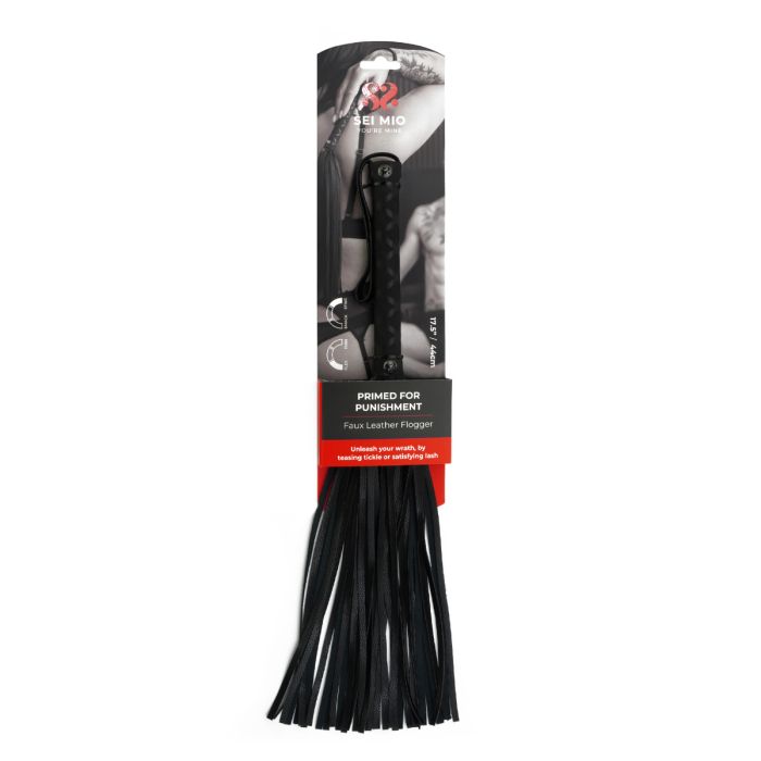 SEI MIO PRIMED FOR PUNISHMENT FAUX LEATHER FLOGGER
