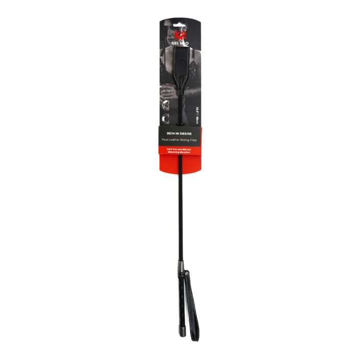 SEI MIO REIN IN DESIRE FAUX LEATHER RIDING CROP