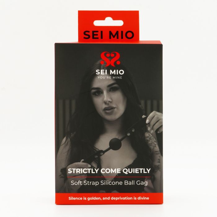 SEI MIO STRICTLY COME QUIETLY SOFT STRAP SILICONE BALL GAG