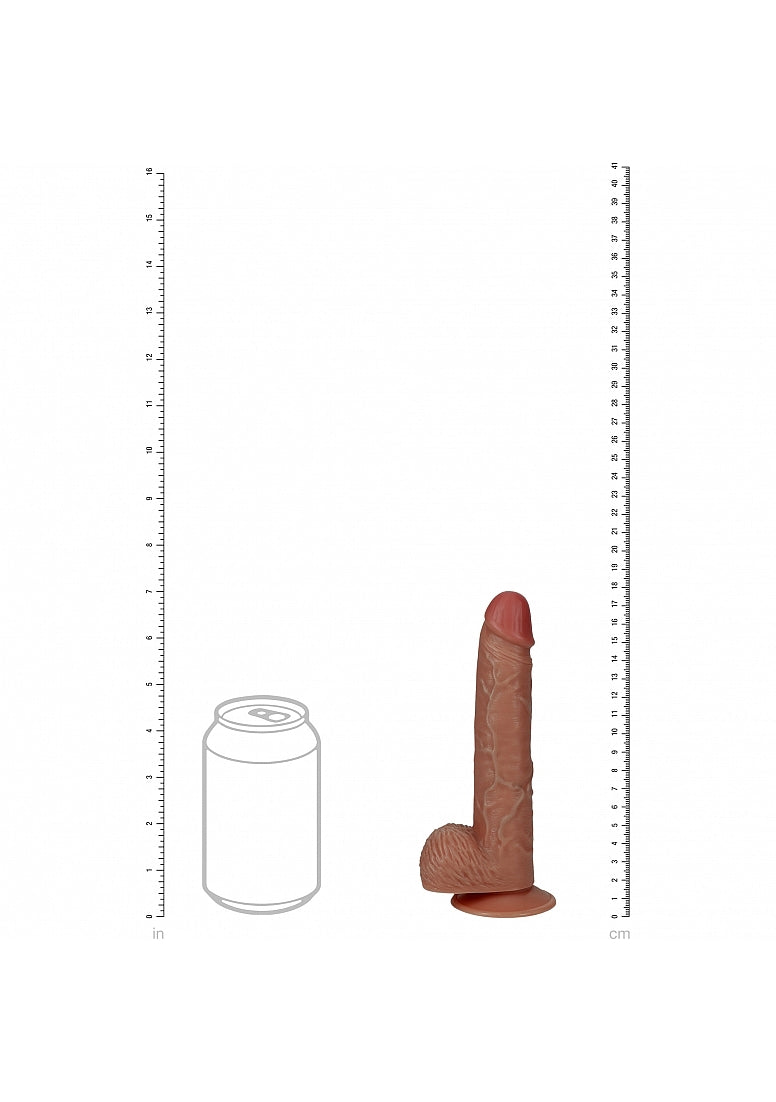 REALROCK 7IN COCK W/BALLS R/STRAIGHT TAN