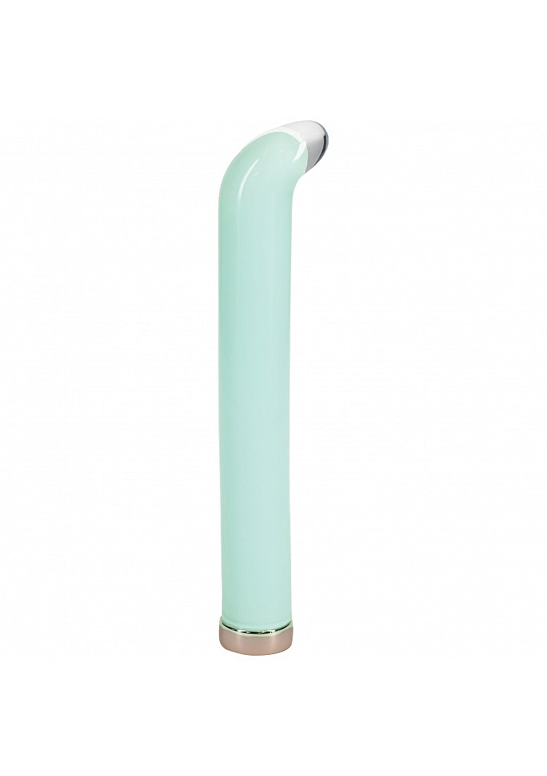 LOVELINE AURORA 6.3 G-SPOT VIBRATOR GLASS GREEN "