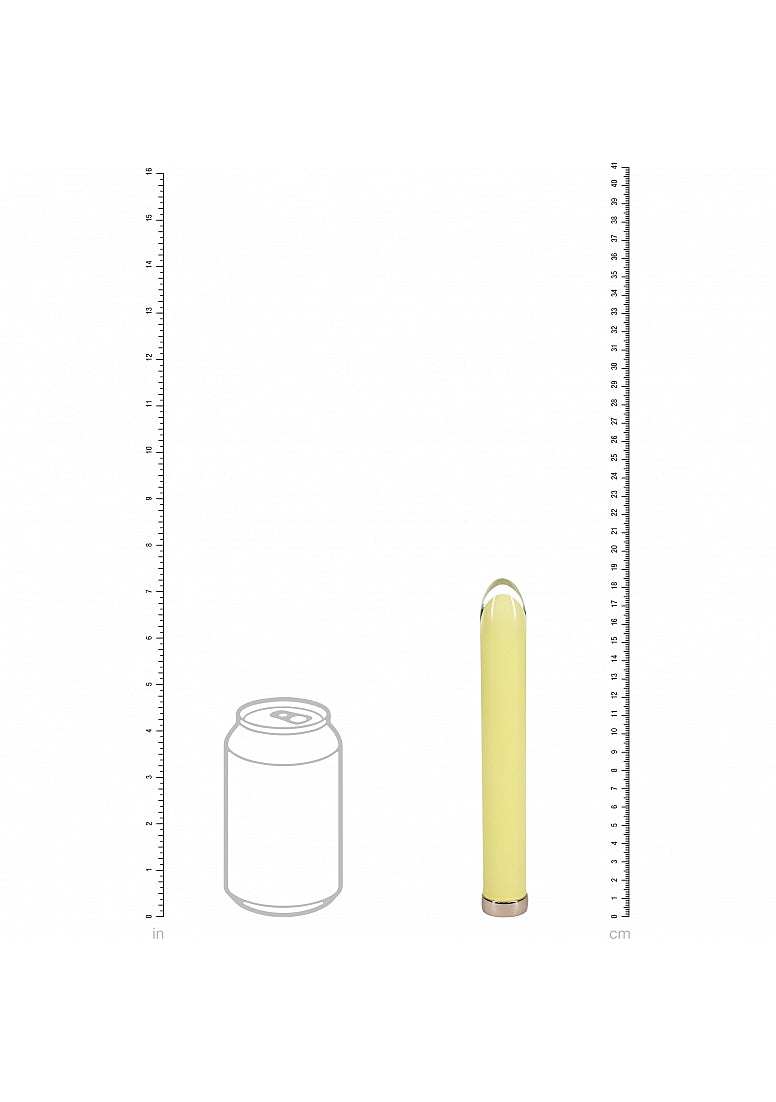 LOVELINE SPARKLE 6.3 VIBRATOR GLASS YELLOW "