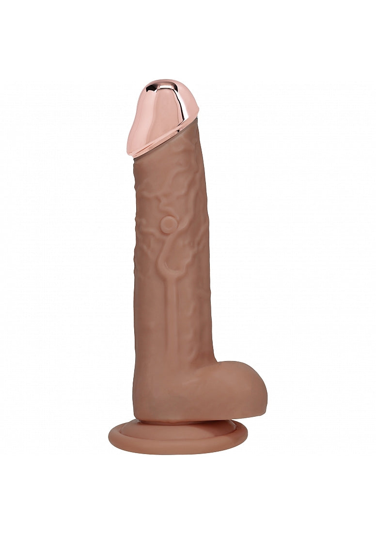 REALROCK WIRELESS RECHARGEABLE METALHEAD REGULAR STRAIGHT 7IN W/BALLS TAN